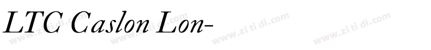 LTC Caslon Lon字体转换